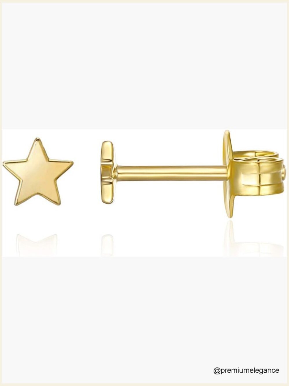 14K Gold Plated Sterling Silver Stud Earrings - Star, Triangle, Heart, Cat